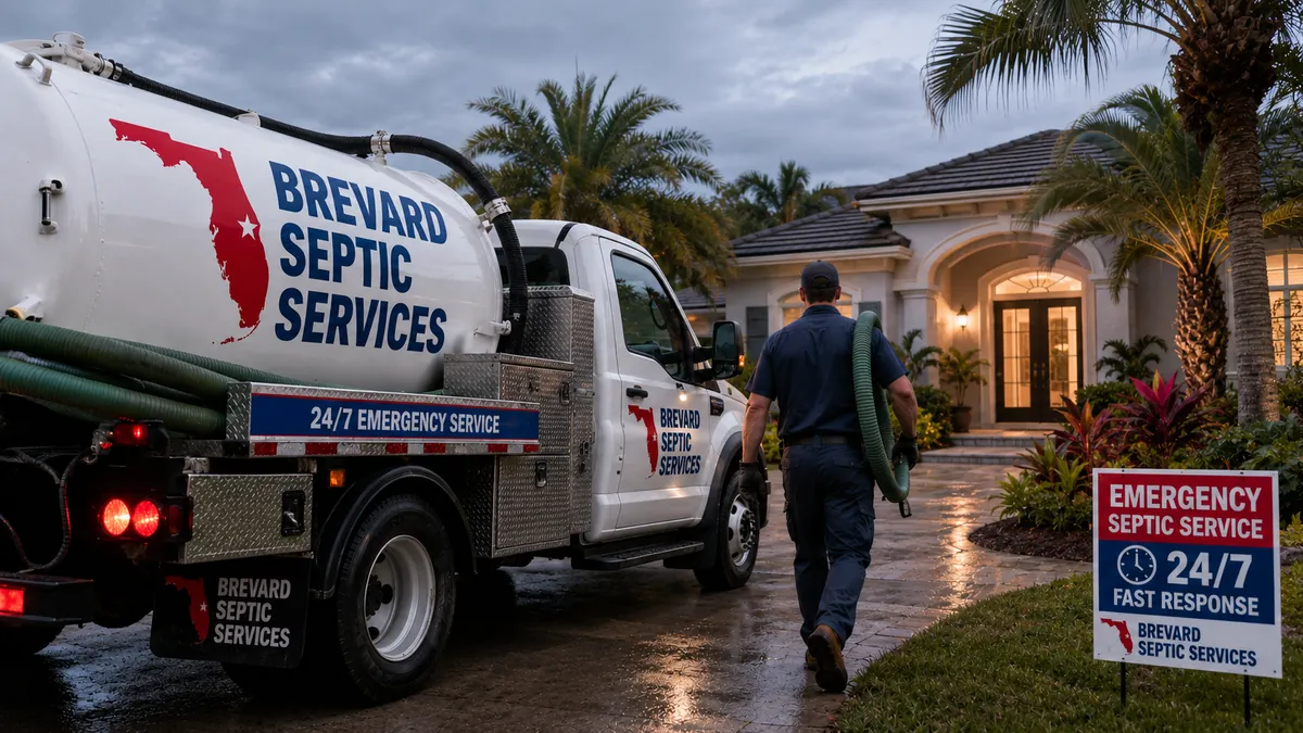 Emergency septic service for an urgent system problem