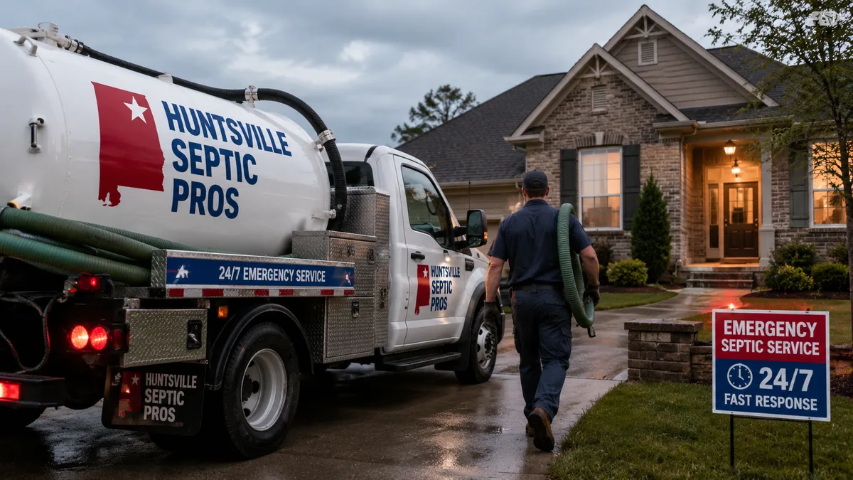 Brevard Septic Services emergency truck responding to a septic call in Brevard County, FL